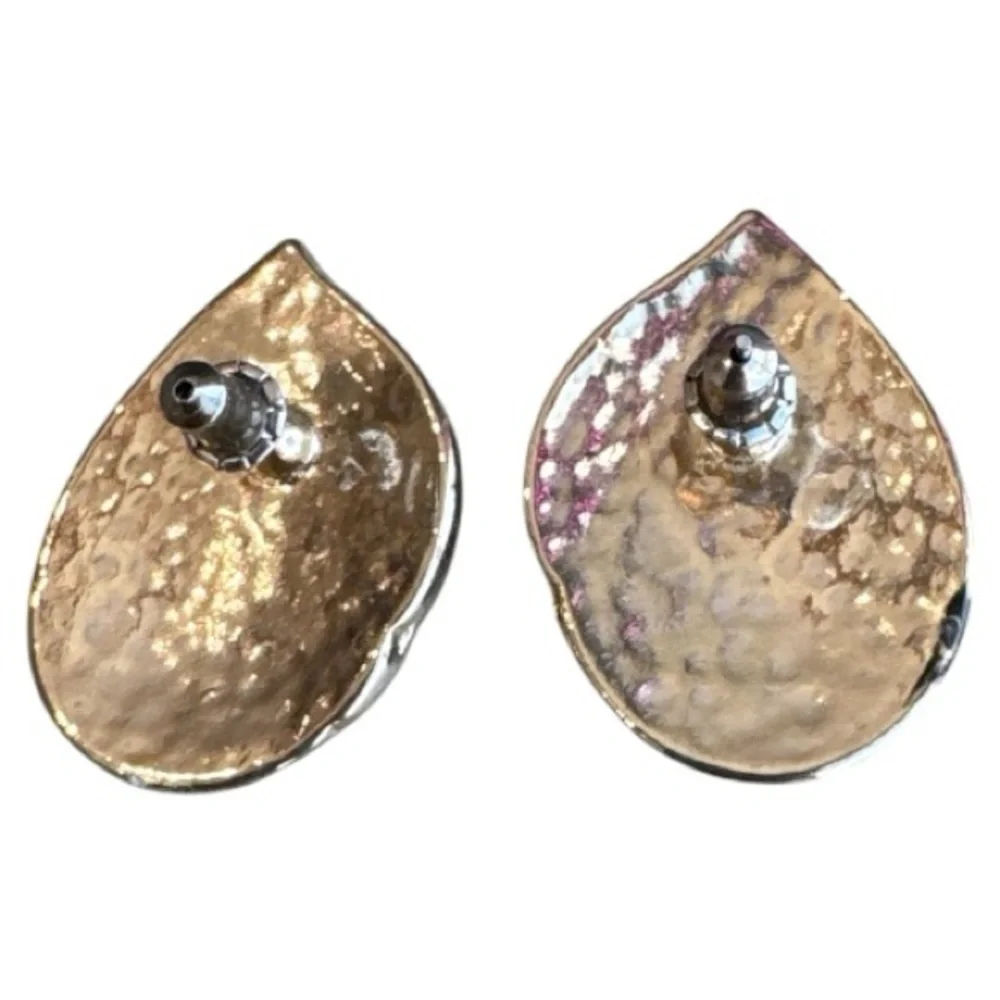 Lot of 3 Vintage 80s Enamel Metal Pierced Earrings Includes 1 Pair by Dani